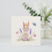 Osterkatze Karte (Stehend Vorderseite)
