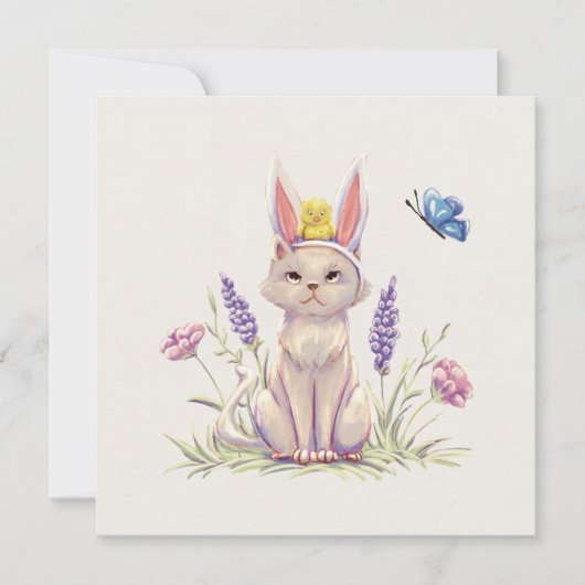 Osterkatze Karte (Vorderseite)