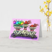 Osterkatze Karte (Gelbe Blume)