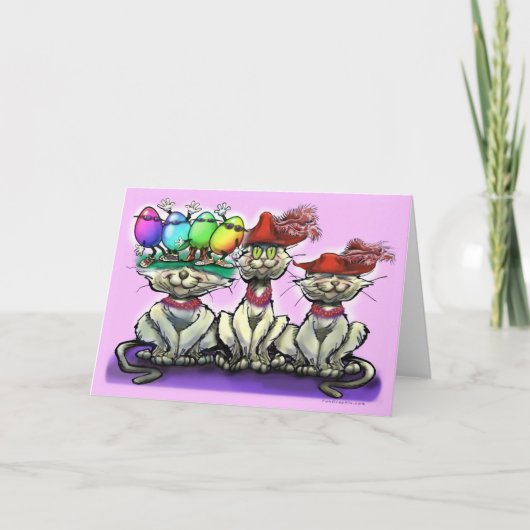 Osterkatze Karte (Vorderseite)