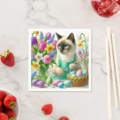 Osterkatze mit Eier-Servietten Serviette (Beispiel)