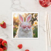 Osterkatze mit Hasenohren Serviette (Beispiel)