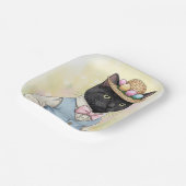 Osterkatze Pappteller (Gewinkelt)