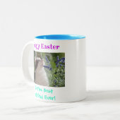 Osterkatze Vater Weltbestes Pet-Foto Zweifarbige Tasse (Vorderseite Links)