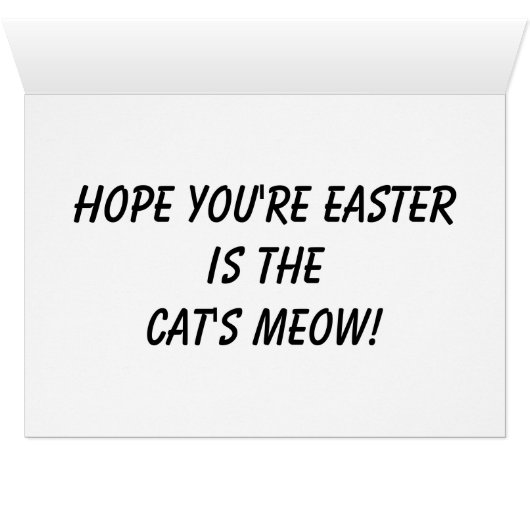 Osterkatzen Niedliche Funny Meow (Innenansicht Horizontal (Unten))