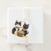 Osterkatzen Osterkörbe Kindermädchen Geschenkanhänger (Beispiel)