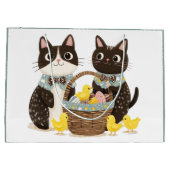 Osterkatzen Osterkörbe Kindermädchen Große Geschenktüte (Rückseite)