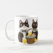 Osterkatzen Osterkörbe Kindermädchen Kaffeetasse (Links)
