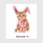 Osterkatzenheber Aufkleber (Blatt)