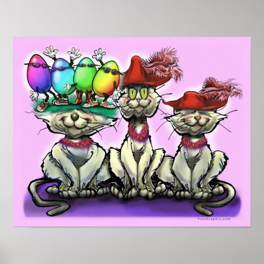 Osterkatzenposter Poster (Vorne)