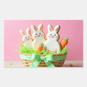 Osterkekse Klassische Rundkleber Rechteckiger Aufkleber