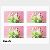 Osterkekse Klassische Rundkleber Rechteckiger Aufkleber