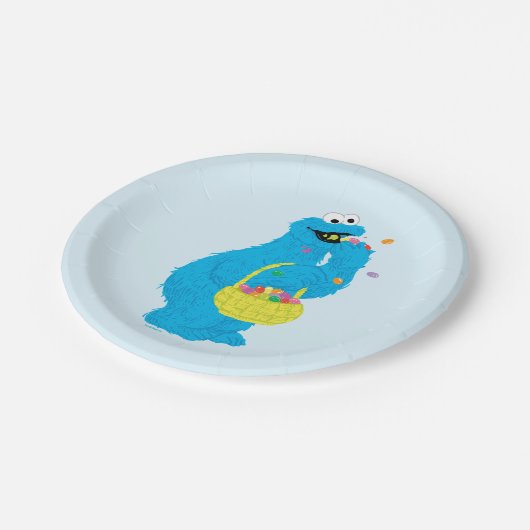 Osterkeksmonster Pappteller (Schrägansicht)