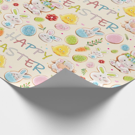 Osterkeksmuster Geschenkpapier (Ecke)