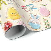 Osterkeksmuster Geschenkpapier (Rolleneckpunkt)