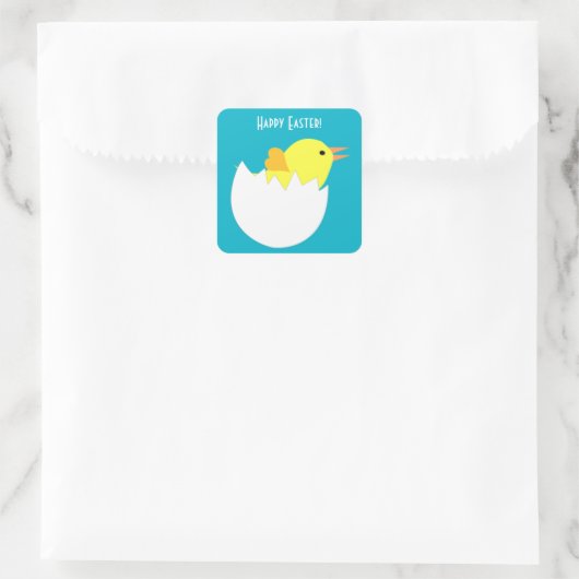 Osterkeule Quadratischer Aufkleber (Tasche)