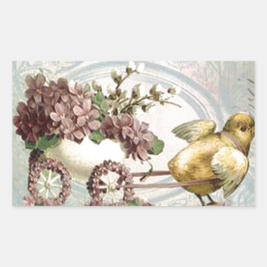 Osterkichekart voll von Lilacs Rechteckiger Aufkleber (Vorderseite)