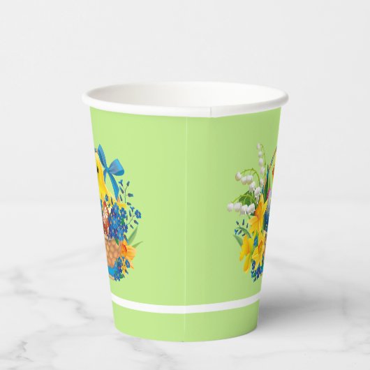 Osterkichel im Party eines Körbchens Blume Pappbecher (Rechts)