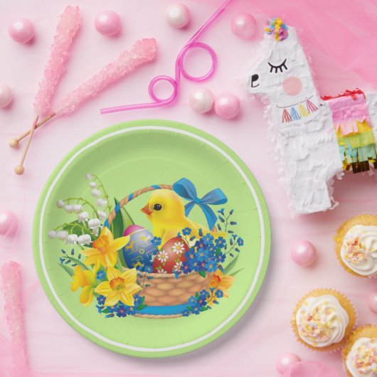 Osterkichel im Party eines Körbchens Blume Pappteller (Party)