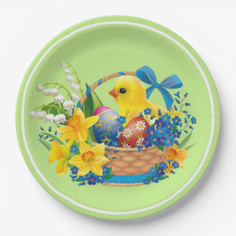 Osterkichel im Party eines Körbchens Blume Pappteller