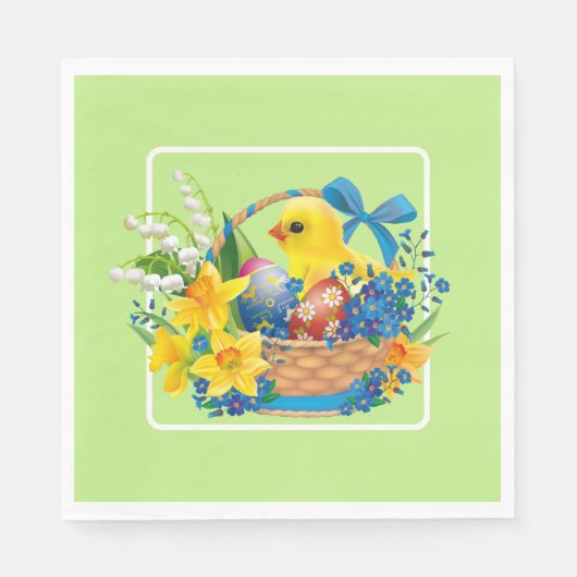 Osterkichel im Party eines Körbchens Blume Serviette (Vorderseite)