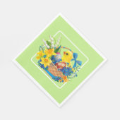 Osterkichel im Party eines Körbchens Blume Serviette (Ecke)