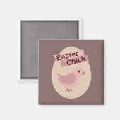 Osterkichick Pink Magnet (Vorderseite/Rückseite)