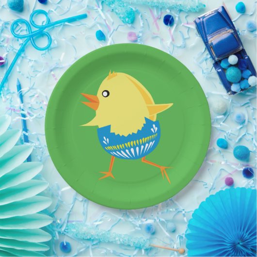 Osterkichtenpapier-Teller Pappteller (Party)