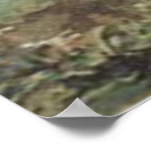 Osterkick Bunny Couple gefärbtes Ei Pilz Poster (Ecke)