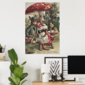 Osterkick Bunny Couple gefärbtes Ei Pilz Poster (Heimbüro)