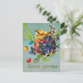 Osterkick Lila Ei Iris Feiertagspostkarte (Stehend Vorderseite)