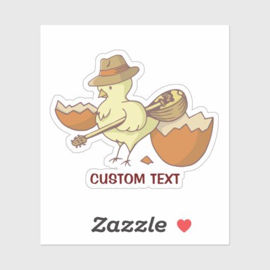 Osterkick mit Bouzouki Aufkleber (Blatt)