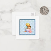 Osterkick (Postkartenart) Gruß Mitteilungskarte (Vorderseite/Rückseite Beispiel)