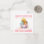 Osterkick (Postkartenart) Gruß Mitteilungskarte (Vorderseite/Rückseite Beispiel)