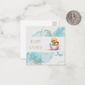 Osterkick (Postkartenart) Gruß Mitteilungskarte (Vorderseite/Rückseite Beispiel)