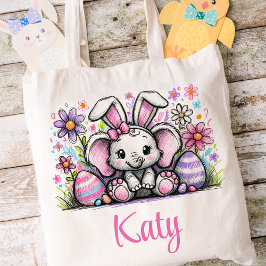 Osterkids Name Girls Bunny Elephant Tragetasche