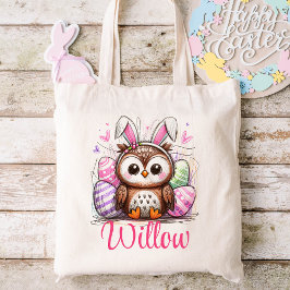 Osterkids Name Girls Bunny Owl Tragetasche