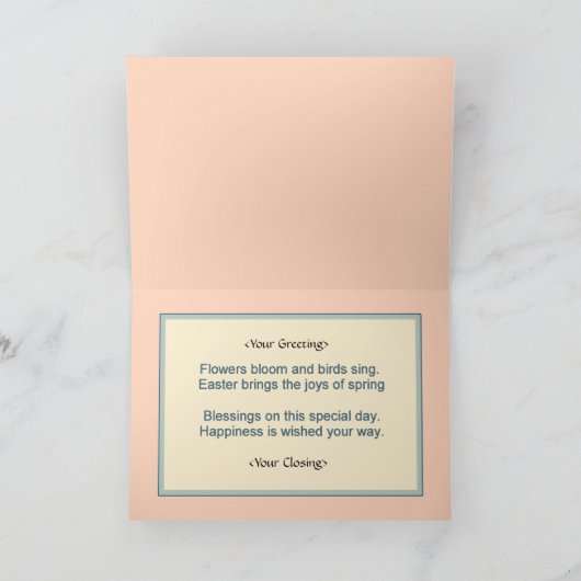 Osterkind Feiertagskarte (Innenseite)