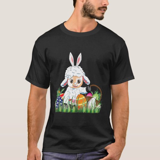 Osterkinder Schafkostüm Shirt Niedlich Osterjunge  (Vorderseite)