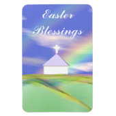 Osterkirche und Regenbogen Magnet (Vertikal)