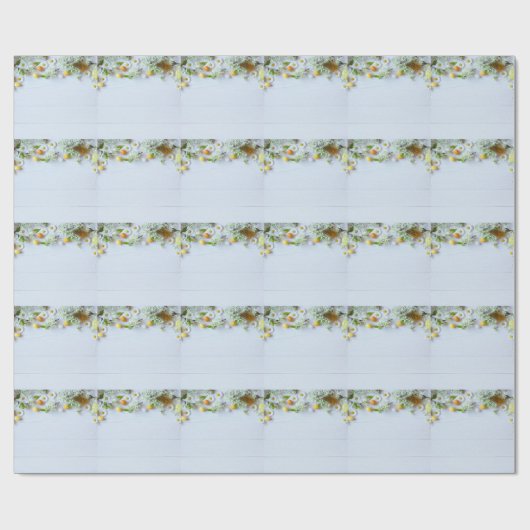 Osterkirschmuck: Gelbe Eier. Geschenkpapier (Flach)