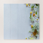 Osterkirschmuck: Gelbe Eier. Puzzle (Horizontal)