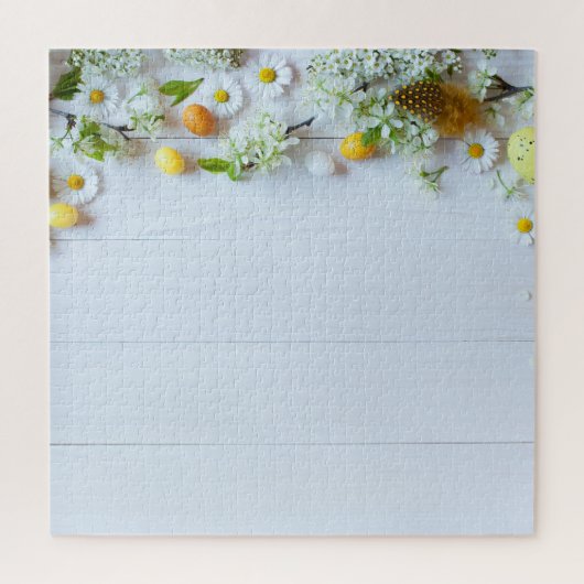 Osterkirschmuck: Gelbe Eier. Puzzle (Vertikal)