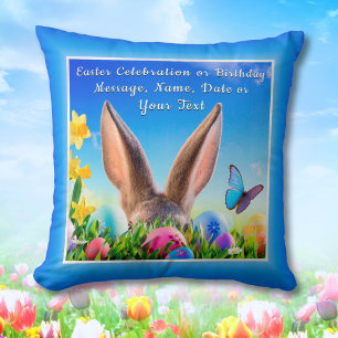 Osterkissen mit Bunny, Blume, Eier Kissen