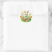 Osterkleber-Bunny Runder Aufkleber (Tasche)