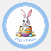 Osterkleber-Bunny Runder Aufkleber (Vorderseite)