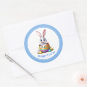 Osterkleber-Bunny Runder Aufkleber (Umschlag)