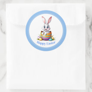 Osterkleber-Bunny Runder Aufkleber