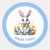 Osterkleber-Bunny Runder Aufkleber (Vorderseite)