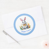 Osterkleber-Bunny Runder Aufkleber (Umschlag)